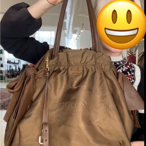 PRADA Brown Drawstring Handbag - Picture 9 of 10